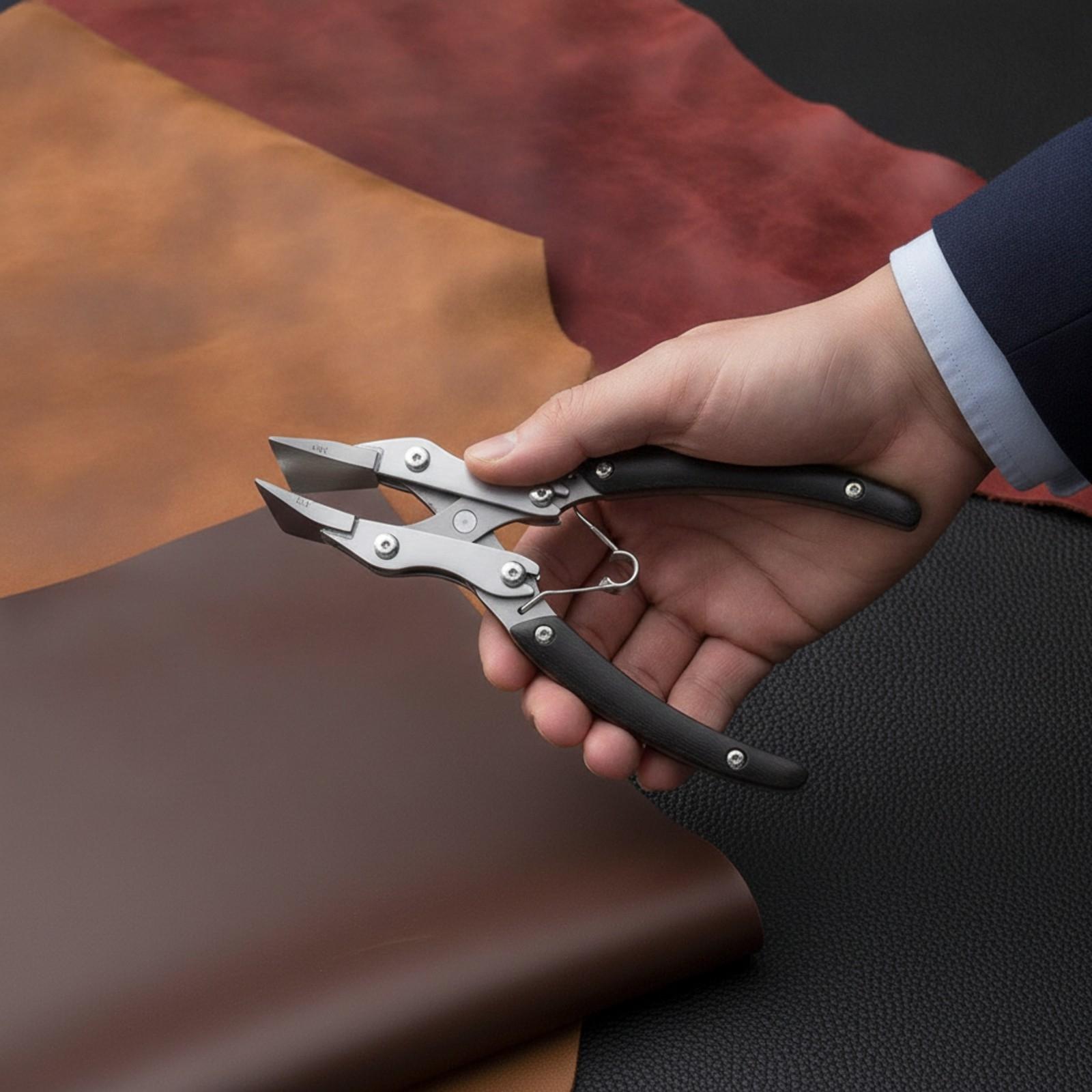Leatherwork Hand Press - Alicates de punta plana, herramienta para